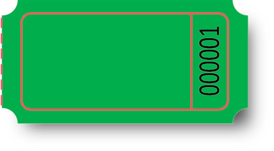 Premier Southern Ticket Single Roll Blank Tickets, 1 x 2 Inches, Green, Pack of 2000, Item Number 042453